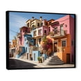 thumbnail image 2 of Designart "Colorful Casas This is Mexico s Vibrancy VII" Mexico Floater Framed Canvas Wall Art, 2 of 7