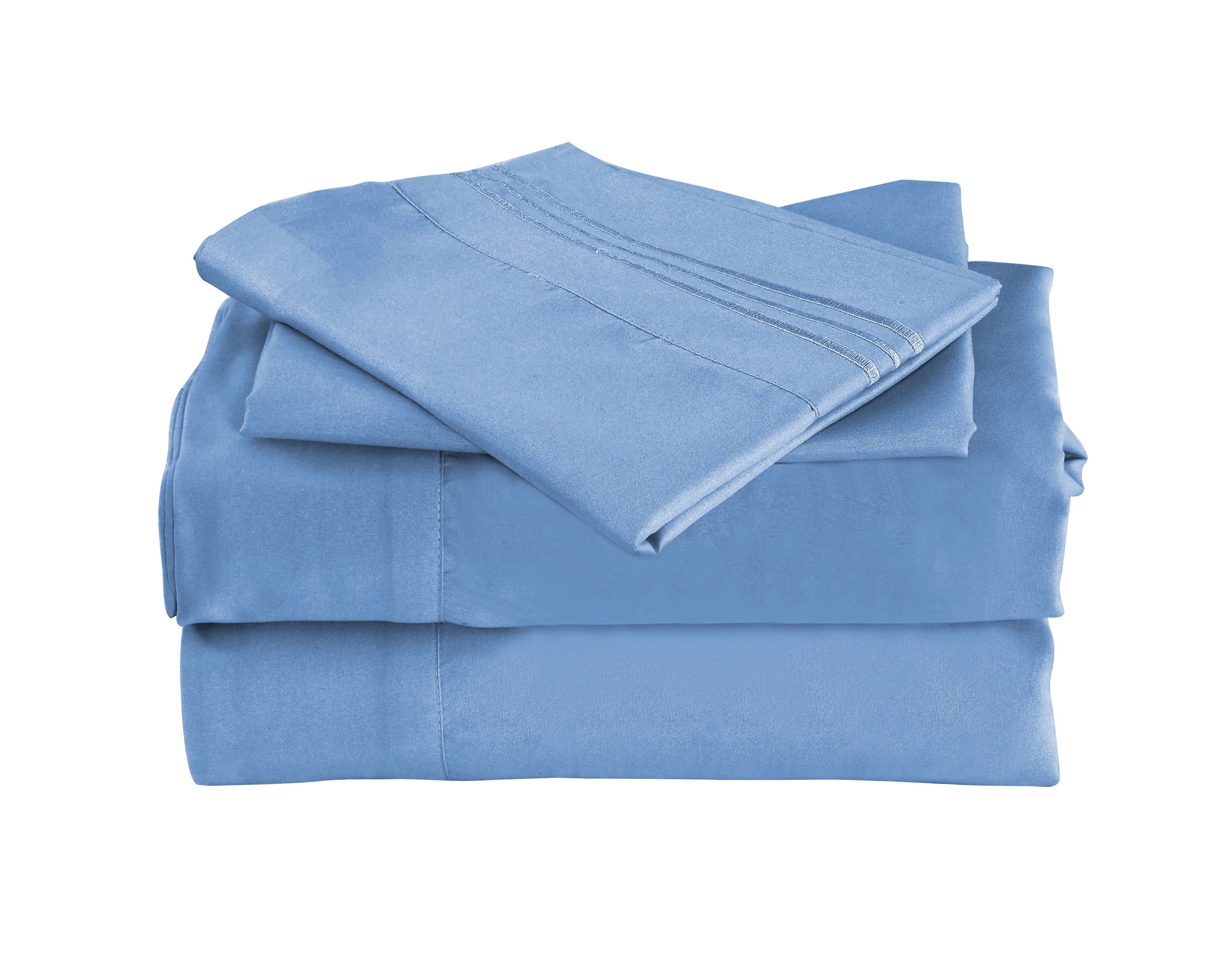 Great for Babies with Sensitive Hair Light Blue Fully Elastic All Around for A Secure Fit California Drapes Soft /& Silky Satin Crib Fitted Sheet