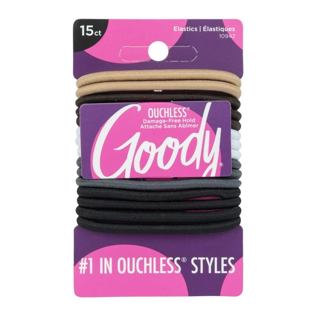 Goody® Ouchless® Java Bean 4mm Elastics - Neutral shades - 15Ct