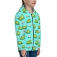 thumbnail image 5 of Pofeuu Frogs And Aquatic Plants Print Teenage Zipper Hoodie Sweatshirts Hooded Casual Jackets With Pocket For Boys Girls-Medium, 5 of 6