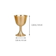thumbnail image 3 of QUTETN Small Copper Wine Goblet, 4pcs Brass Chalice Glasses Golden Communion Cup Offering Cup Buddhist Water Bowl Metal Wine Shot Glass for Church Ritual Cocktail ( 5. 1.97inch 0.85oz), 3 of 4