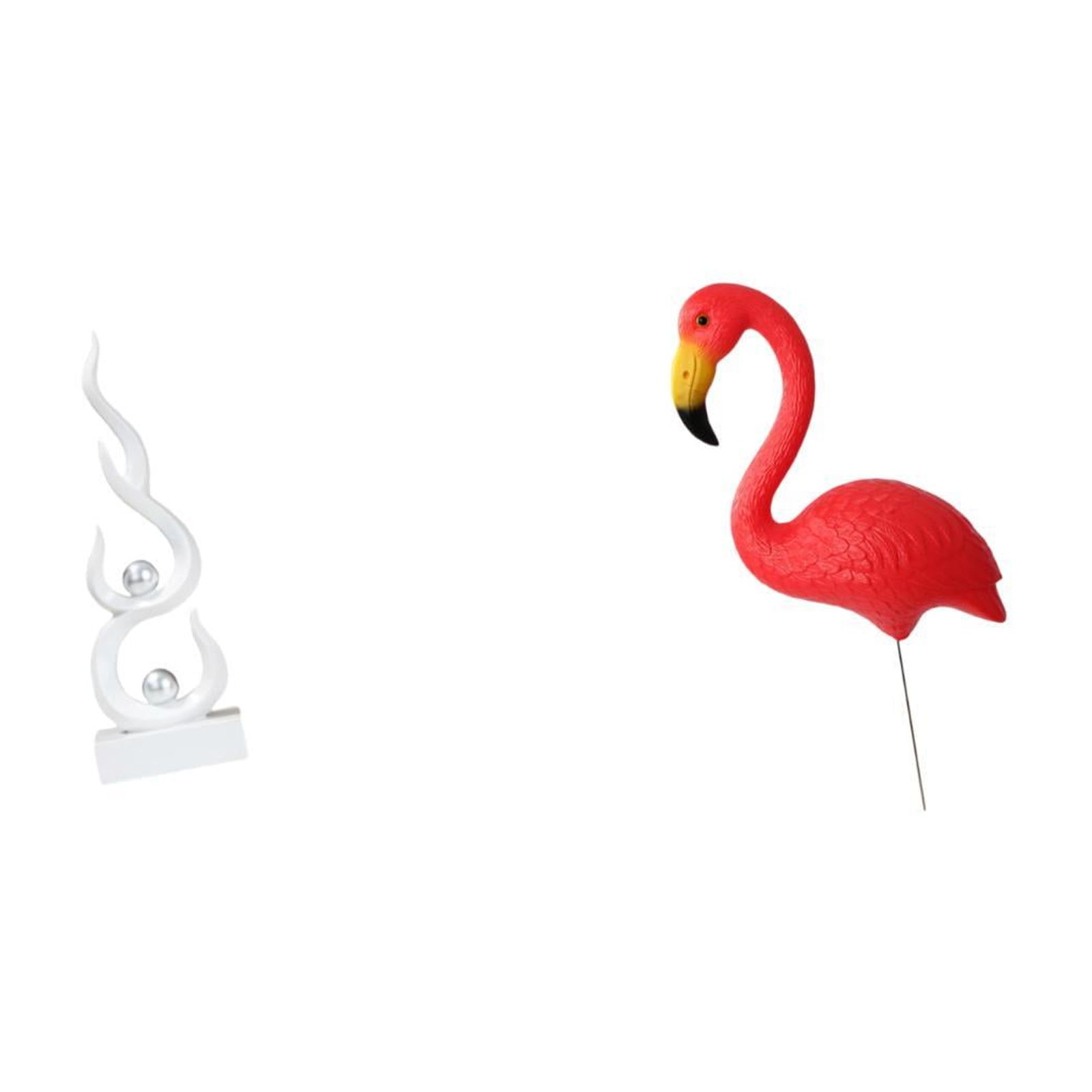 Dualoai Modern Resin Flame Bird Sculpture Figurine for Patio Office Bookshelf and Garden Yard Art Ornament Holiday Spring Decor Gift