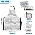 thumbnail image 3 of Watercolor Mountain Ridge 5 Pcs Kitchen Set Heat Resistant Oven Mitts and Non-Slip Pot Holders with Adjustable Cooking Apron, 3 of 6