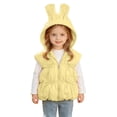 thumbnail image 2 of Mifsaly Toddler Girls Hooded Puffer Vest Cute Bowknot Sleeveless Quilted Winter Jacket Kids Lightweight Warm Outerwear Coat, 2 of 9