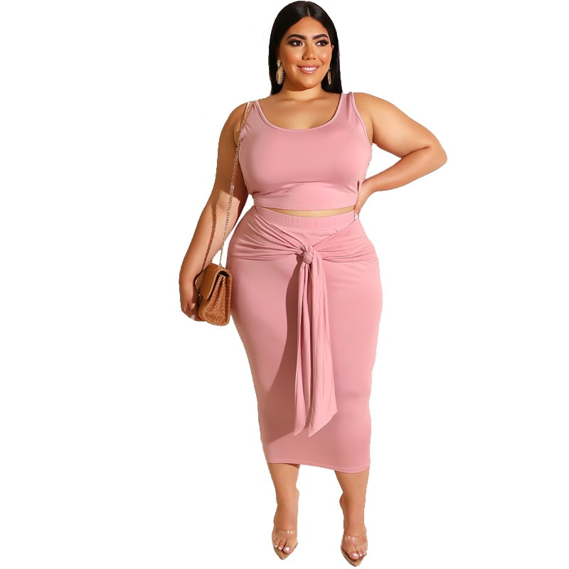 plus size pink pencil skirt