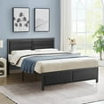 thumbnail image 2 of Taomika Platform Queen Size Bed Frame With Wood Headboard, Black Bed Frames, 2 of 12