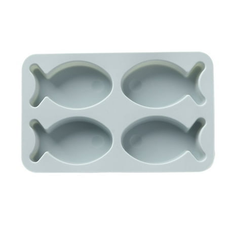 

4 Slots Fish Shaped Baking Mold Cake Candy Fondant Pastry Soap Mould Tray Chocolate Maker DTOWER