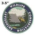 thumbnail image 2 of Wildlife Conservation Enthusiast 3.5 Inch Iron Or Sew On Embroidered Fabric Badge Patch Seek Adventure, National Park Iconic Series, 2 of 2