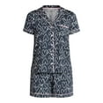 thumbnail image 5 of Valentine's Day Women's Knit Notch Collar Top and Shorts Pajama Set from Way to Celebrate, 2-Piece, Sizes XS-3X, 5 of 5