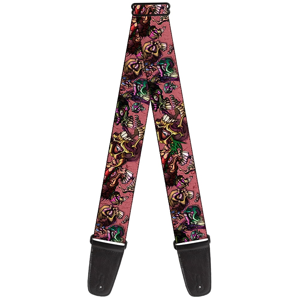 Buckle-Down Guitar Strap, Tattoo Johnny Bones, 2 Inches Wide