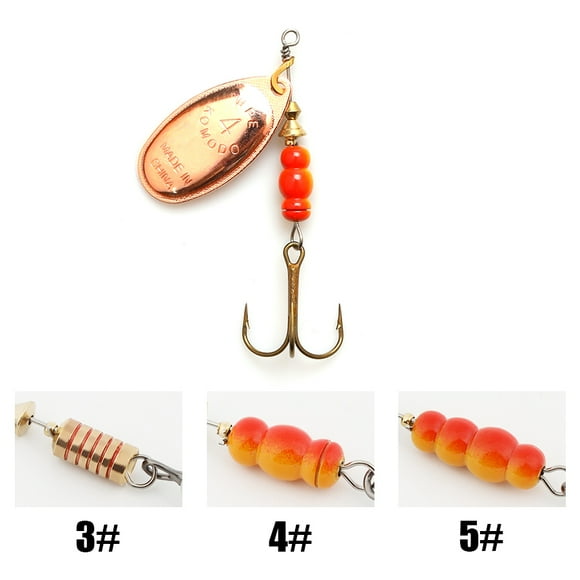 Brand 1pcs Spinner Lure 6.5g/9.7g/13.4g Bass Fishing Bait Metal Spoon Lure Treble Hook Fishing Tackle Hard Lure CrankBaits 03 No.5-13.4g