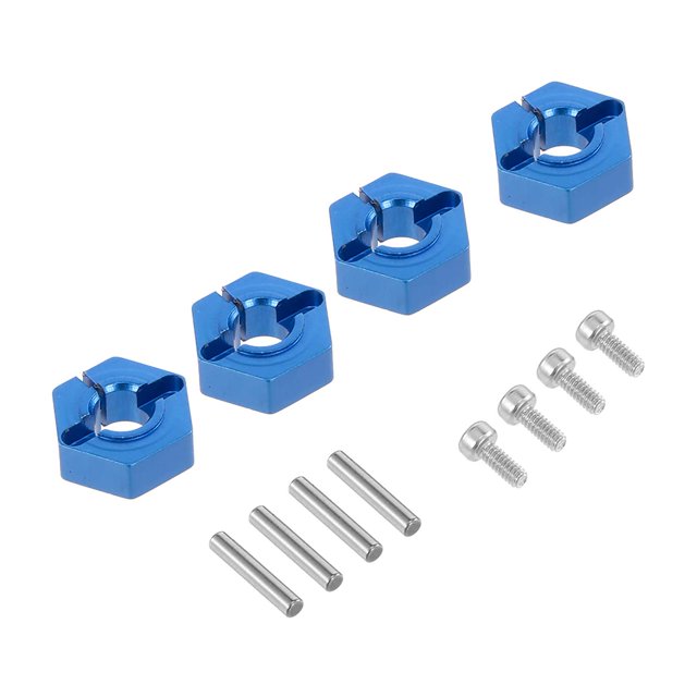 Tuercas hexagonales de rueda de aluminio 4 Uds 1/10 12mm con tornillos para coche 1/10 RC ZD Racing 4 piezas