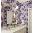 thumbnail image 3 of S4Sassy Self Adhesive Wallpaper, Bold Tulip Blossom Wallpaper, Purple Removable Diy Vinyl Wall Covering, Plain Peel And Stick Contact Paper For Entryway Accent Wall, Easy Home Decor(25"X120"), 3 of 8