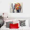 thumbnail image 4 of Shiartex  Elephant Artwork Canvas Wall Art Painting Elephant Wall Decor for Home Decoration (20x16 in/16x12 in Framed), 4 of 4