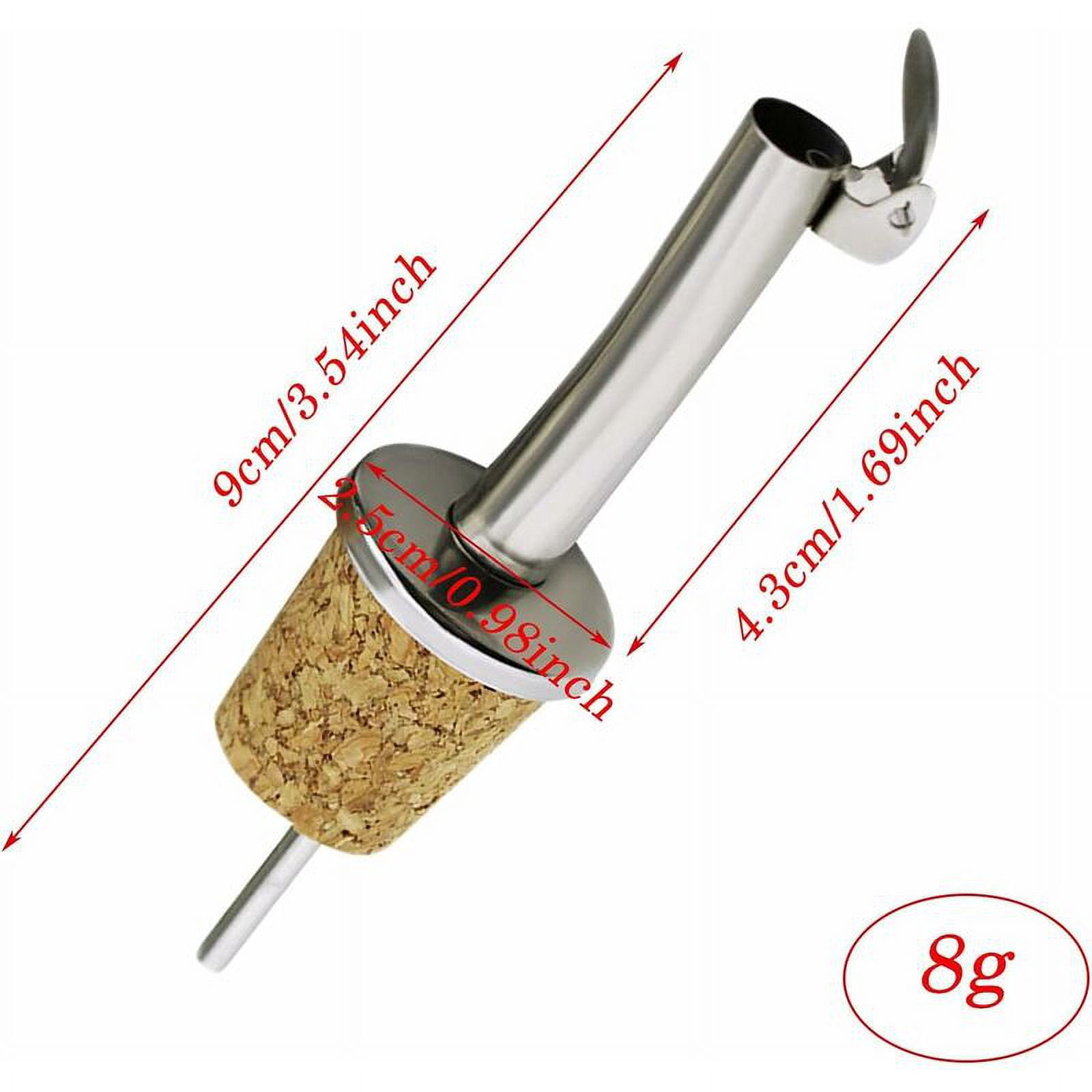 OSALADI Tapones De Vino Vertedor De Acero Inoxidable, Juego De 10