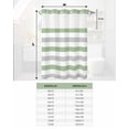 thumbnail image 6 of No Hook Shower Curtain with Snap in Liner, Geometric Sage Green and Gray Stripes Hotel Shower Curtains for Bathroom, Washable Shower Curtain Liner Set with Mesh Top Window, 48"x72", 6 of 6