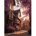 thumbnail image 1 of Qisvanset Textured Winter Village Path Canvas Print 12x16 Inch Entryway Art, 1 of 8