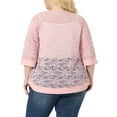 thumbnail image 4 of DARING DIVA Plus Size Bolero Outfits Lace Panel Sheer Cardigans 3X Light Pink, 4 of 6