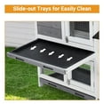 thumbnail image 6 of Kselythan Two Floors 62" Wooden Outdoor Indoor Roof Waterproof Bunny Hutch Rabbit Cage Guinea Pig Coop PET House for Small to Medium Animals with Stairs and Cleaning Tray, 6 of 7