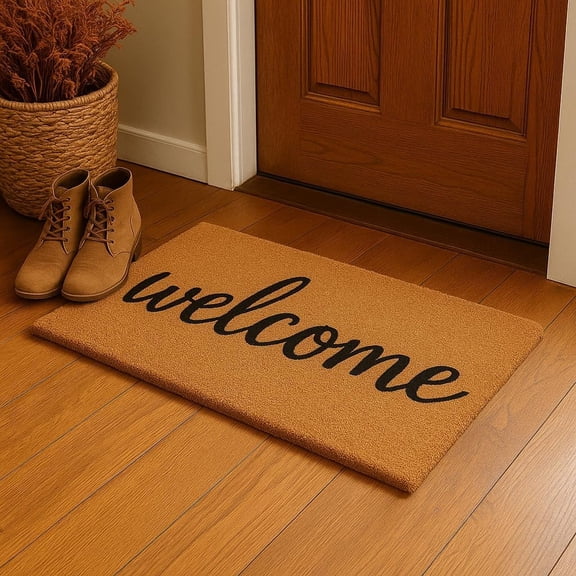 Welcome Door Mat for Front Door – Outdoor Coir Doormat with Non-Slip Backing, Large Front Door Mat Outside Entrance Rug, Durable Outdoor Welcome Mat, Easy Clean Porch Decor 30”x17”