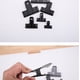 thumbnail image 4 of 6 clips de toro grandes negros engrosados, abrazaderas largas de clip de papel de carpeta de metal para oficina, cocina, tablero de dibujo, manualidades, 4 of 5