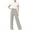 Beige, variant on Women's High Waist Black White Striped Wide Leg Pants, Floor Length Straight Leg Casual Pants for Women, Loose Fit Draped Palazzo Trousers with Deep Pockets Black S