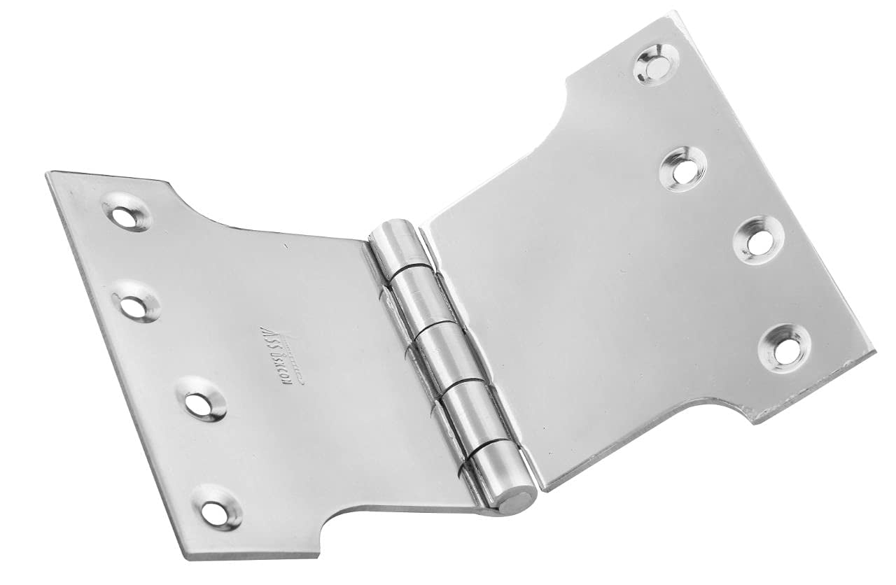 Ssiskcon Stainless Steel Parliament Door Hinge 4 in x 5 in Obstacle Gap