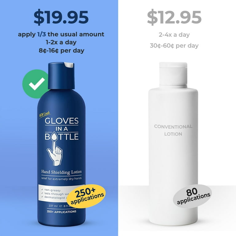 klud mager spændende Gloves In A Bottle – Travelers Friend Hand Lotion Repair Set, Travel Hand  Cream for Dry Hands, Protects & Restores Dry Skin - 8oz (240mL) -  Walmart.com