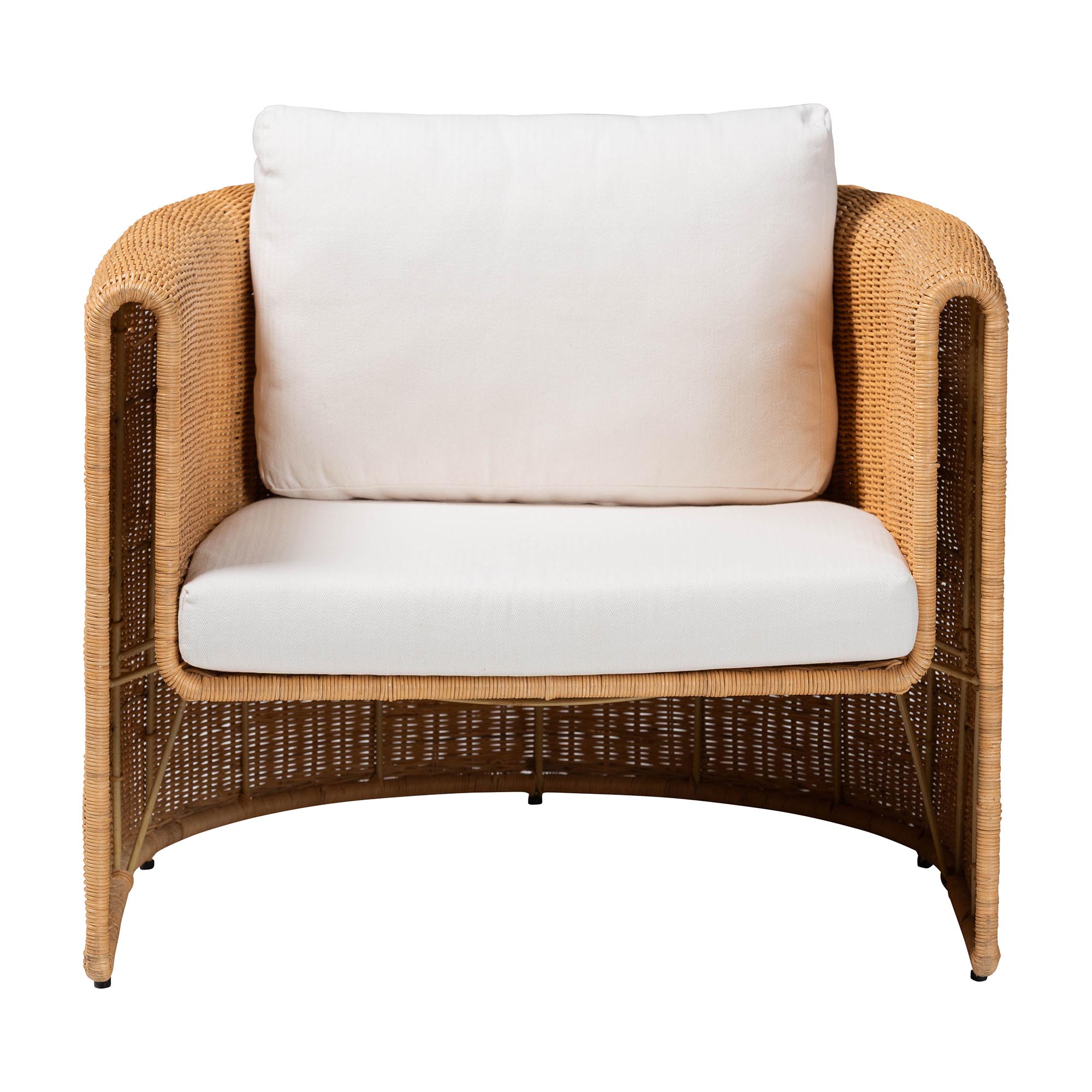 bali & pari Carina Boho Armchair, Light Honey