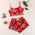 thumbnail image 2 of Sexy Pajama Sets – Satin Pajamas for Women Set & Lounge Sets Women's Christmas Sleeveless Vest & Shorts Set 2 Piece Sleepwear, 2 of 5