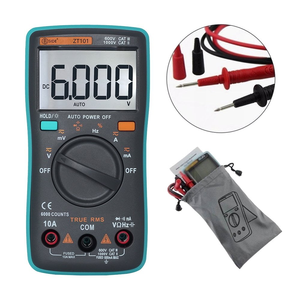 Digital Multimeter ZT101 Multifunction Voltage Current Resistance Capacitance Frequency Tester