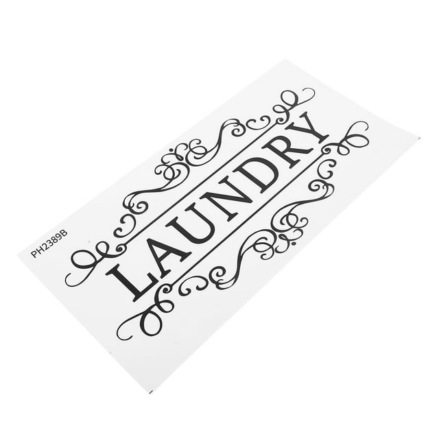 Hytrove Etiqueta Adhesiva Impermeable Para Pared De Lavandería Con Letras Claras Y Duraderas