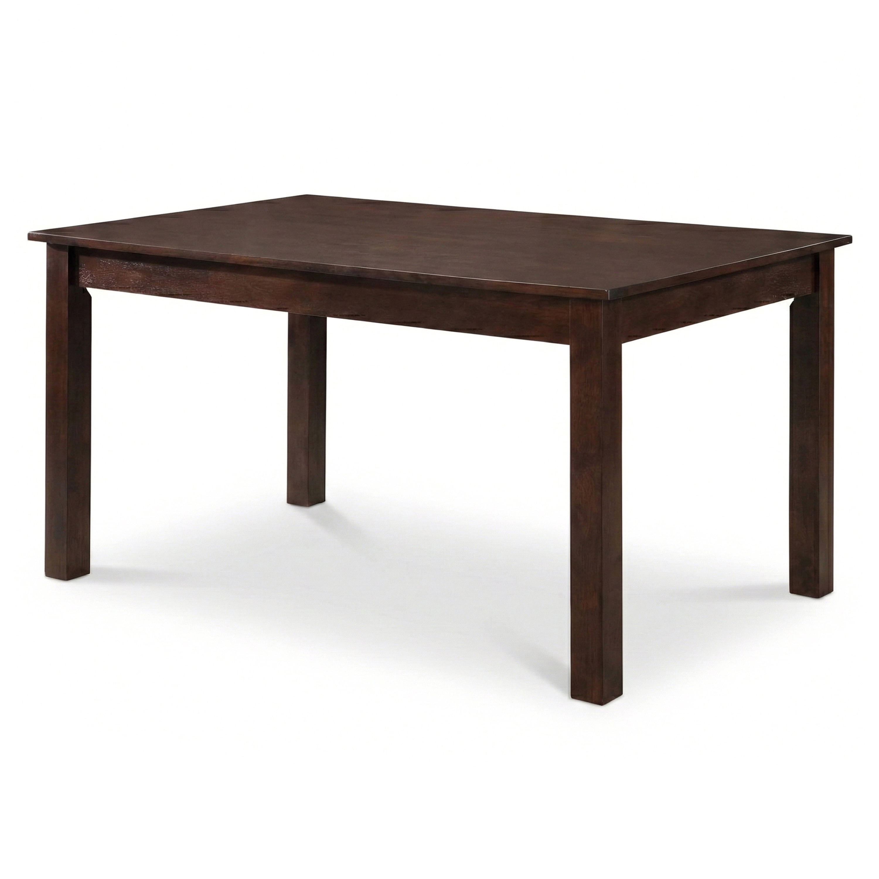 Furniture of America Winnia Modern Solid Wood 55" Rectangle Dining Table, Brown Cherry