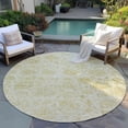 thumbnail image 6 of Addison Rugs Chantille Indoor/Outdoor Transitional Damask Gold Machine Washable Round Rug, 8' x 8', 6 of 7