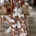 thumbnail image 2 of Vestido de verano para mujer, sencillo, con estampado geométrico, tirantes, informal, estilo playero, estilo balneario, holgado y cómodo, largo., 2 of 5