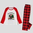 thumbnail image 4 of Family Matching Christmas Pajamas Red Plaid with Red Sleeves On the Naughty List Design, Sizes NB to 6XL with Pet Outfit, 4 of 7