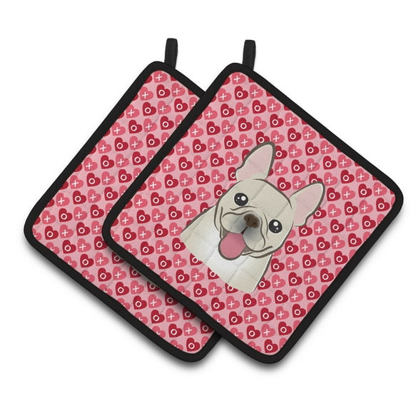 Carolines Treasures BB5308PTHD French Bulldog Pair of Pot Holders 7.5HX7.5W multicolor
