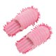 thumbnail image 5 of GOOHOCHY Pantuflas de rayas peludas para limpiar el suelo, con suela desmontable, talla L 42-44 (rosa), 5 of 8