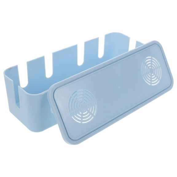 Hemoton Multi-Functional Cord Storage Organizer Box Desktop Cable Management Electrical Wire Container Box for Power Strips Chargers Cables