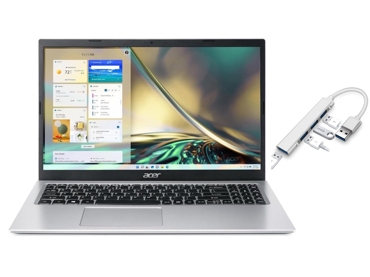 Acer Aspire 3 Slim Laptop - 15.6 FHD IPS Touch, AMD Ryzen 3 7320U, 8GB RAM, 256GB SSD - Perfect For Work & School