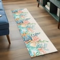 thumbnail image 3 of Runner Rug 2 x 6 Ft, Summer Ocean Washable Non-Slip Floor Mat for Kitchen Hallway/Entryway, Watercolor Coastal Coral Shell Seaweed Beige Long Kitchen Runner Area Rugs for Living Room, Low-Profile, 3 of 8