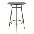 thumbnail image 2 of Clara Industrial Round Bar Table in Antique Metal by LumiSource, 2 of 7