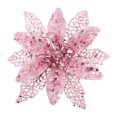thumbnail image 1 of Clip Holiday Time 19 cm Flor de Nochebuena Brillante Rosa, 1 of 4