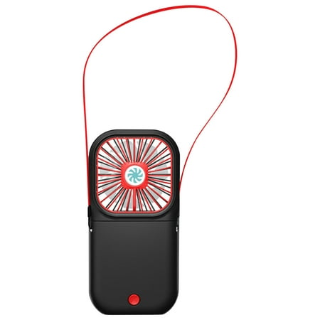 

Portable Fan For Travel Rechargeable Fan Personal Fan One Machine Multi-purpose Folding Mini USB Charging Small Fan Third Gear Fan Student Portable Hanging Fan Folding Desktop Fan Black