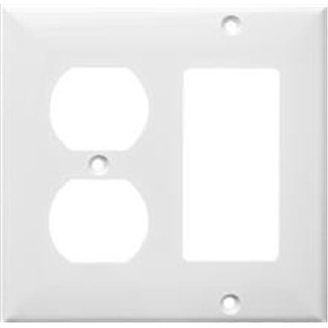 Lexan Wall Plates 2 Gang 1GFCI 1Duplex White