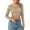 #Beige, variant on TODOZO Womens Basic T Shirts Summer Tops 2025 Crop Long Sleeve Slim Fit Tee Cute Gym Workout Clothes Sequin Top Glitter Club Jumper Long Sleeve Crew Neck Crop Top Skinny Top Sparkly Crop Tee