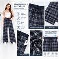 thumbnail image 3 of SHEWIN Womens Sweatpants Classic Plaid Straight Leg Trousers High Waist Baggy Workout Pants with Pockets, 3 of 7