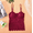 Burgundy, variant on Women's Elegant Floral Lace Wireless Bralette – Padded, Comfortable, & Sexy Camisole Style , Navy
