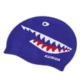 thumbnail image 1 of Gorras De Natación De Silicona Durables Hombres Mujeres Sombrero De Natación De Tiburón De Dibujos Animados Estiramiento Flexible Baño Azul Macarena Gorro de natación de silicona, 1 of 7