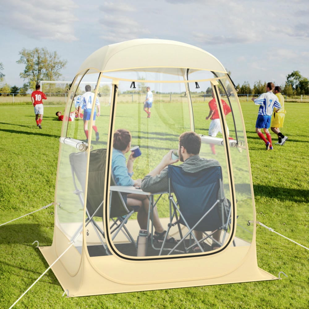 Barara King Outdoor Tent,Portable Camping Shelters,Instant Pop up Sports Tent with Carrying Bag and Floor Mat for 1-2/5-6 People-S